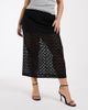 ASOS Curve ASOS DESIGN Curve lace column midaxi skirt in black - 2