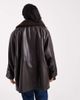 ASOS Curve ASOS DESIGN Curve leather look jacket with borg collar and cinch waist in chocolate-Brown - 3