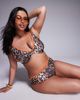 ASOS Curve ASOS DESIGN Curve Leo contrast binding underwire bikini top in animal print-Multi - 3