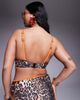 ASOS Curve ASOS DESIGN Curve Leo contrast binding underwire bikini top in animal print-Multi - 4