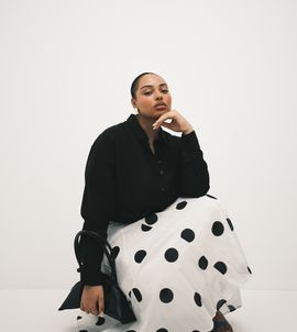 ASOS Curve ASOS DESIGN Curve linen blend shirt in black