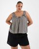 ASOS Curve ASOS DESIGN Curve linen blend shorts in black - 3