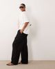 ASOS Curve ASOS DESIGN Curve linen look pull on pants in black - 2