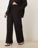 ASOS Curve ASOS DESIGN Curve linen look pull on pants in black - part of a set - 2