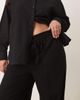ASOS Curve ASOS DESIGN Curve linen look pull on pants in black - part of a set - 4