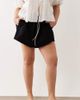 ASOS Curve ASOS DESIGN Curve linen look pull on shorts in black - 1