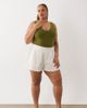 ASOS Curve ASOS DESIGN Curve linen look pull on shorts in off white - 1