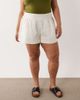 ASOS Curve ASOS DESIGN Curve linen look pull on shorts in off white - 2