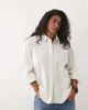 ASOS Curve ASOS DESIGN Curve linen look shirt in off white - 1