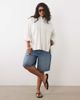 ASOS Curve ASOS DESIGN Curve linen look shirt in off white - 2