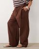 ASOS Curve ASOS DESIGN Curve linen mix pants in brown - part of a set - 2