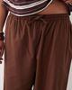 ASOS Curve ASOS DESIGN Curve linen mix pants in brown - part of a set - 3