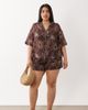 ASOS Curve ASOS DESIGN Curve Logan beach resort shirt in tropical stencil print-Multi - 1