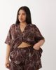ASOS Curve ASOS DESIGN Curve Logan beach resort shorts in tropical stencil print-Multi - 1