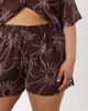ASOS Curve ASOS DESIGN Curve Logan beach resort shorts in tropical stencil print-Multi - 3