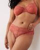 ASOS Curve ASOS DESIGN Curve Lola lace thong in terracotta-Brown - 3