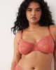 ASOS Curve ASOS DESIGN Curve Lola lace underwire bra in terracotta-Brown - 1
