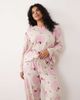 ASOS Curve ASOS DESIGN Curve long sleeve pajama set in pumpkin print-Multi - 4