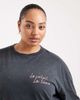 ASOS Curve ASOS DESIGN Curve long sleeve T-shirt with moon and tiger graphic in washed charcoal-Gray - 4