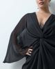 ASOS Curve ASOS DESIGN Curve long sleeve twist front mini dress with open back in black - 3