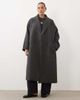 ASOS Curve ASOS DESIGN Curve longline double breasted brushed coat in herringbone-Black - 2