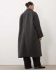 ASOS Curve ASOS DESIGN Curve longline double breasted brushed coat in herringbone-Black - 4