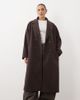 ASOS Curve ASOS DESIGN Curve longline double breasted coat in chocolate plum-Brown - 1