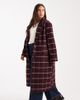 ASOS Curve ASOS DESIGN Curve longline formal coat in burgundy plaid-Red - 1