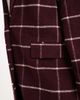 ASOS Curve ASOS DESIGN Curve longline formal coat in burgundy plaid-Red - 4
