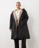 ASOS Curve ASOS DESIGN Curve longline rain coat with borg liner in black - 1