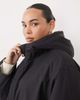 ASOS Curve ASOS DESIGN Curve longline rain coat with borg liner in black - 2