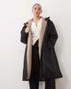 ASOS Curve ASOS DESIGN Curve longline rain coat with borg liner in black - 3