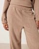 ASOS Curve ASOS DESIGN Curve lounge microfleece wide leg pants in taupe-Gray - 3