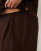 ASOS Curve ASOS DESIGN Curve lounge mix & match rib wide leg bottom in chocolate-Brown - 4