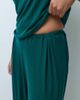 ASOS Curve ASOS DESIGN Curve lounge mix & match rib wide leg pyjama bottom in dark green - 3