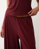 ASOS Curve ASOS DESIGN Curve lounge ribbed mix & Match wide leg pyjama bottom in burgundy-RED - 3