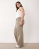 ASOS Curve ASOS DESIGN Curve low rise baggy jeans in sage-Green - 3