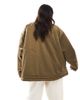 ASOS Curve ASOS DESIGN Curve MA1 clean bomber jacket in khaki-No color - 3