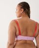 ASOS Curve ASOS DESIGN Curve Marley sheer mesh high apex balconette underwire bra with picot trim in lilac & red-Yellow - 2