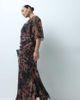 ASOS Curve ASOS DESIGN Curve maxi chiffon dress with asym sleeves in dark animal print-MULTI - 1