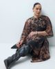 ASOS Curve ASOS DESIGN Curve maxi chiffon dress with asym sleeves in dark animal print-MULTI - 2