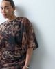 ASOS Curve ASOS DESIGN Curve maxi chiffon dress with asym sleeves in dark animal print-MULTI - 4