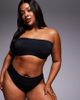 ASOS Curve ASOS DESIGN Curve Maya Azores high waist bikini bottom in black - 1