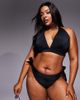 ASOS Curve ASOS DESIGN Curve Maya Leblon high leg tie side bikini bottom in black - 1