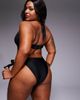ASOS Curve ASOS DESIGN Curve Maya Leblon high leg tie side bikini bottom in black - 4