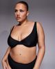ASOS Curve ASOS DESIGN Curve Maya Marina del Rey high apex plunge underwire bikini top in black - 1