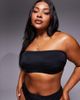 ASOS Curve ASOS DESIGN Curve Maya St Lucia hidden underwire bandeau bikini top in black - 1