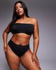 ASOS Curve ASOS DESIGN Curve Maya St Lucia hidden underwire bandeau bikini top in black - 2