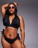 ASOS Curve ASOS DESIGN Curve Maya Trini halter bikini top in black - 1