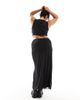 ASOS Curve ASOS DESIGN Curve mesh midi skirt in black - 2